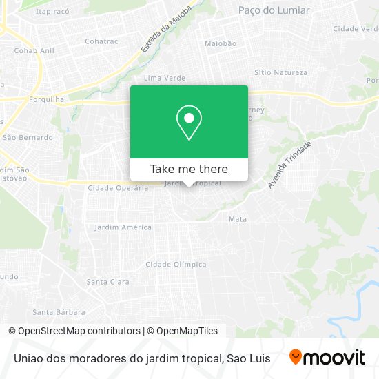 Uniao dos moradores do jardim tropical map