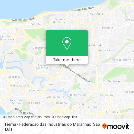 Fiema - Federação das Indústrias do Maranhão map