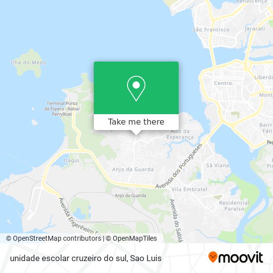 unidade escolar cruzeiro do sul map