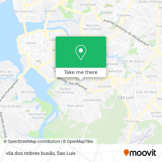 vila dos nobres busão map