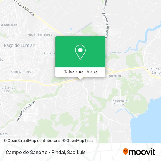Campo do Sanorte - Pindaí map