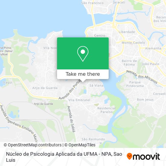 Núcleo de Psicologia Aplicada da UFMA -  NPA map