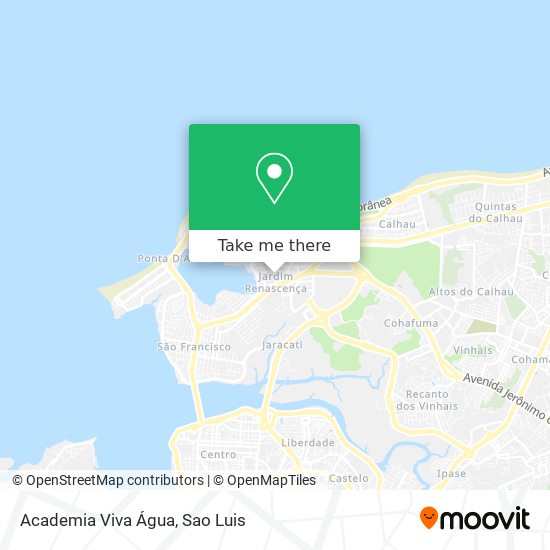 Mapa Academia Viva Água