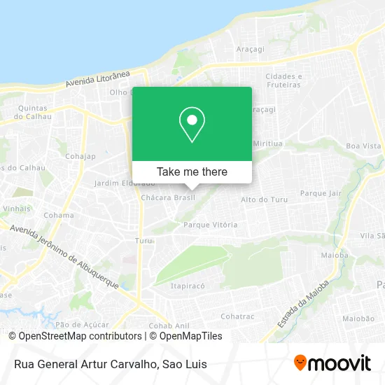 Rua General Artur Carvalho map