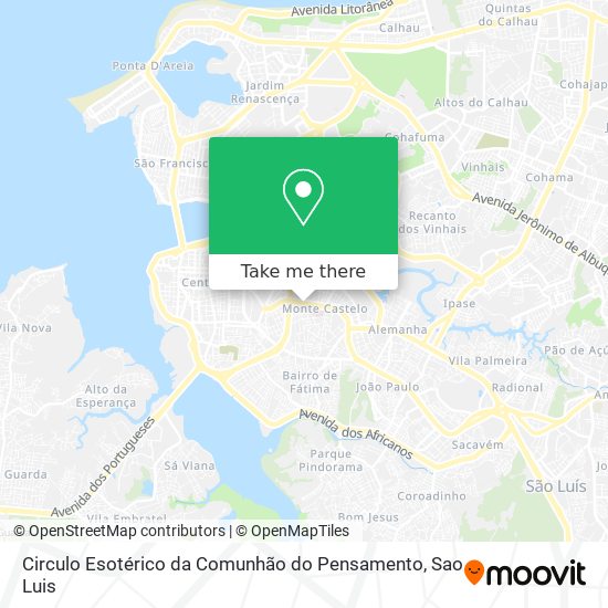 Circulo Esotérico da Comunhão do Pensamento map