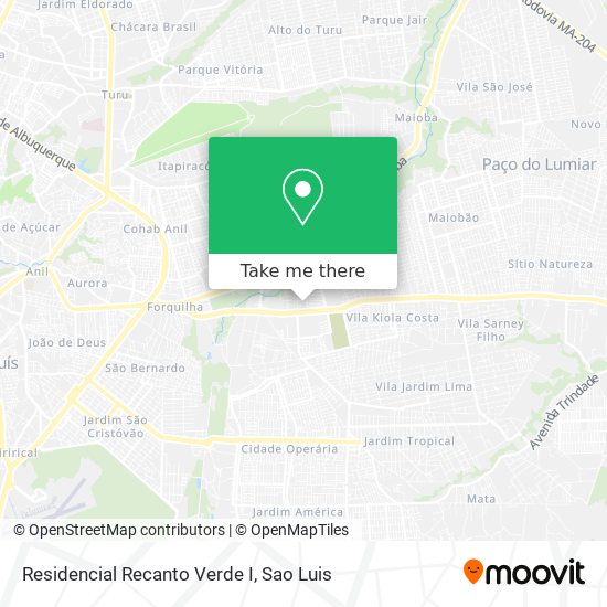 Residencial Recanto Verde I map