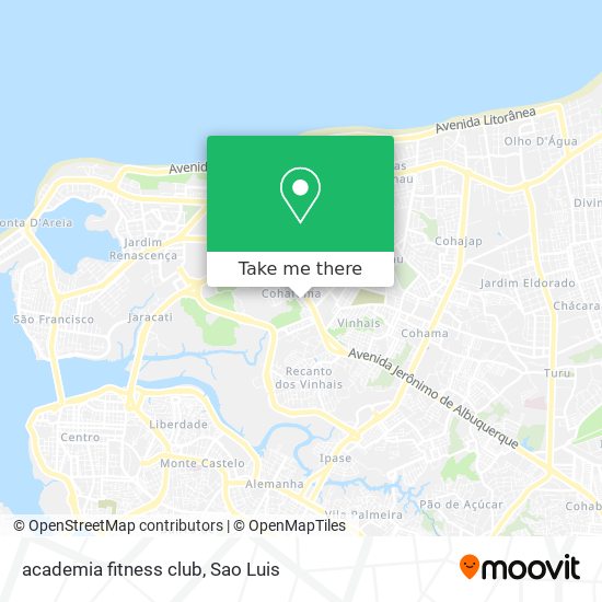 Mapa academia fitness club