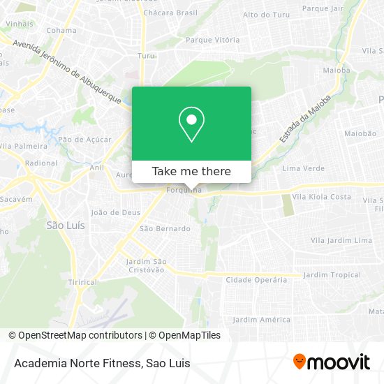 Academia Norte Fitness map