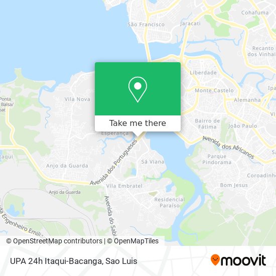 Mapa UPA 24h Itaqui-Bacanga