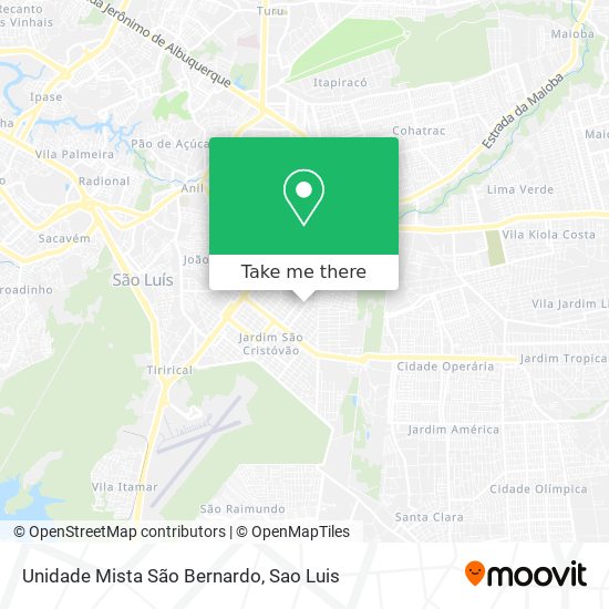 Mapa Unidade Mista São Bernardo