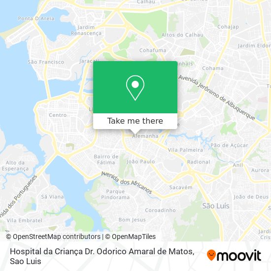 Hospital da Criança Dr. Odorico Amaral de Matos map