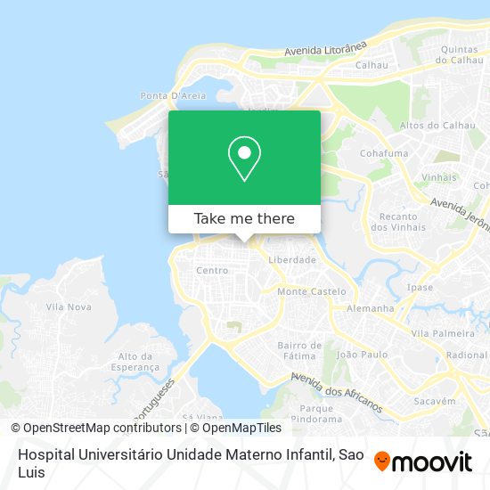 Hospital Universitário Unidade Materno Infantil map