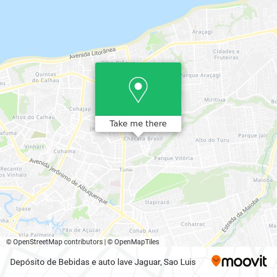 Depósito de Bebidas e auto lave Jaguar map