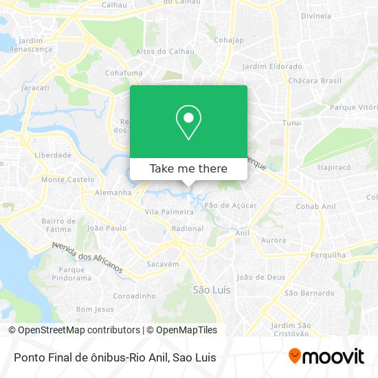 Mapa Ponto Final de ônibus-Rio Anil