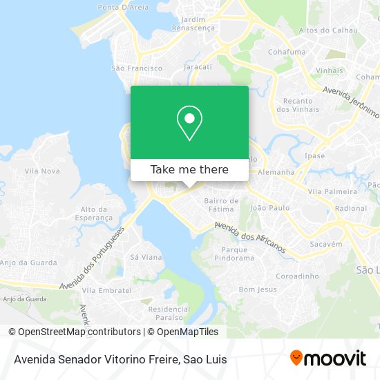 Mapa Avenida Senador Vitorino Freire