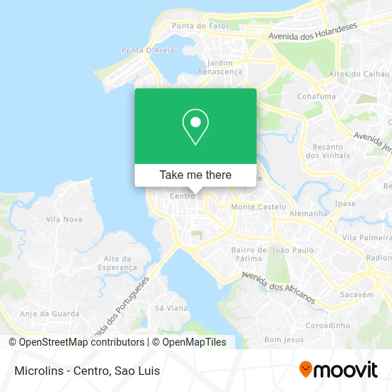 Microlins - Centro map