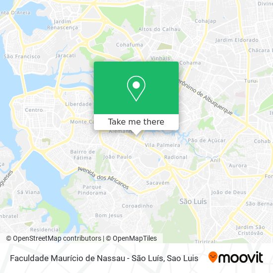 Mapa Faculdade Maurício de Nassau - São Luís