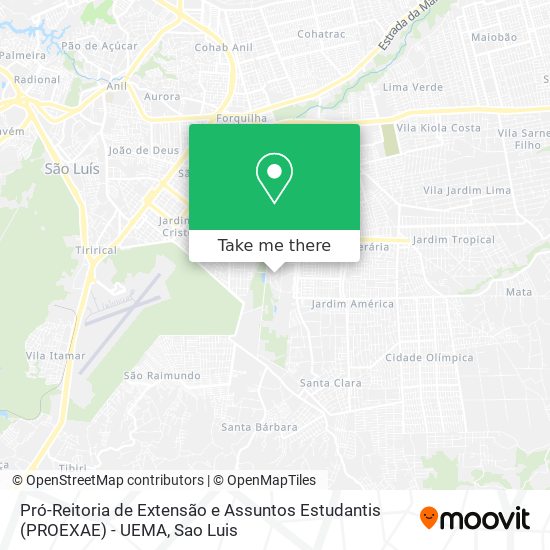 Pró-Reitoria de Extensão e Assuntos Estudantis (PROEXAE)  - UEMA map