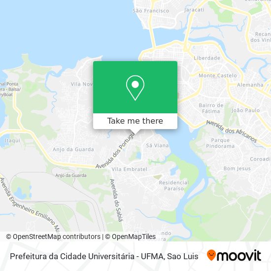 Mapa Prefeitura da Cidade Universitária - UFMA