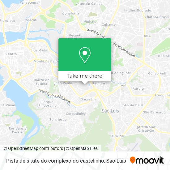 Pista de skate do complexo do castelinho map