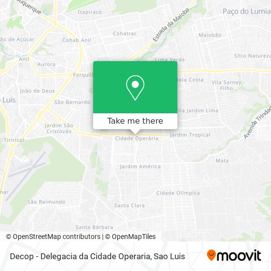 Decop - Delegacia da Cidade Operaria map