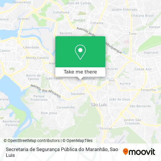Secretaria de Segurança Pública do Maranhão map