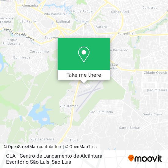 Mapa CLA - Centro de Lançamento de Alcântara - Escritório São Luís