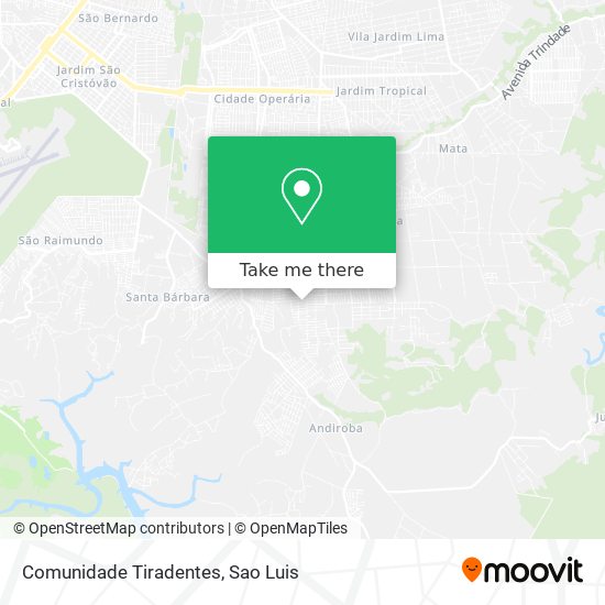 Comunidade Tiradentes map