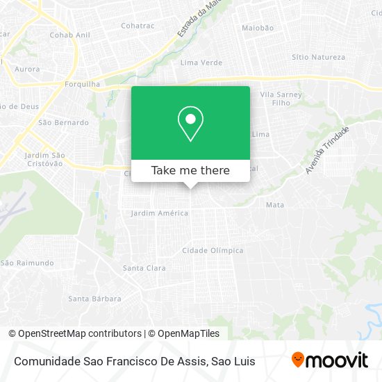 Mapa Comunidade Sao Francisco De Assis
