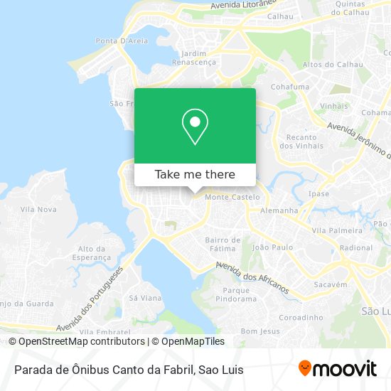 Parada de Ônibus Canto da Fabril map