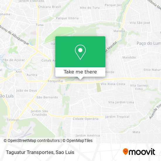 Taguatur Transportes map