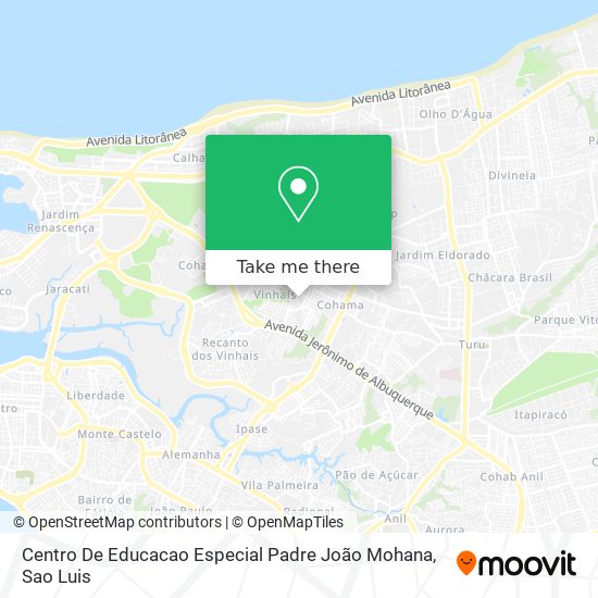 Centro De Educacao Especial Padre João Mohana map
