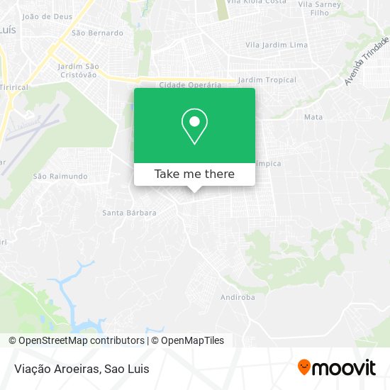 Viação Aroeiras map