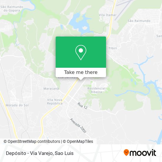 Depósito - Via Varejo map