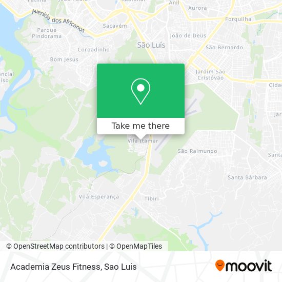 Mapa Academia Zeus Fitness