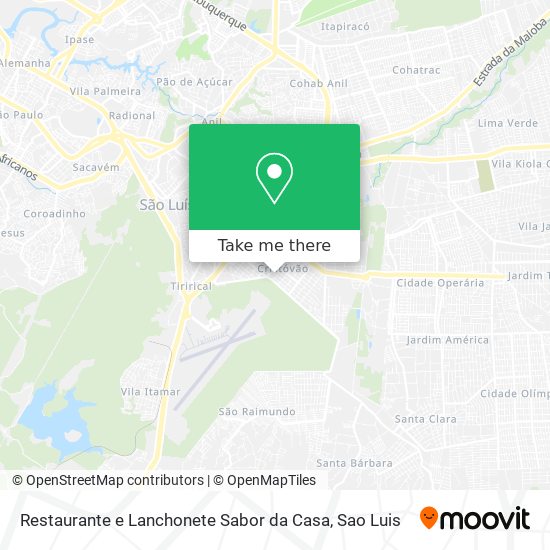 Mapa Restaurante e Lanchonete Sabor da Casa