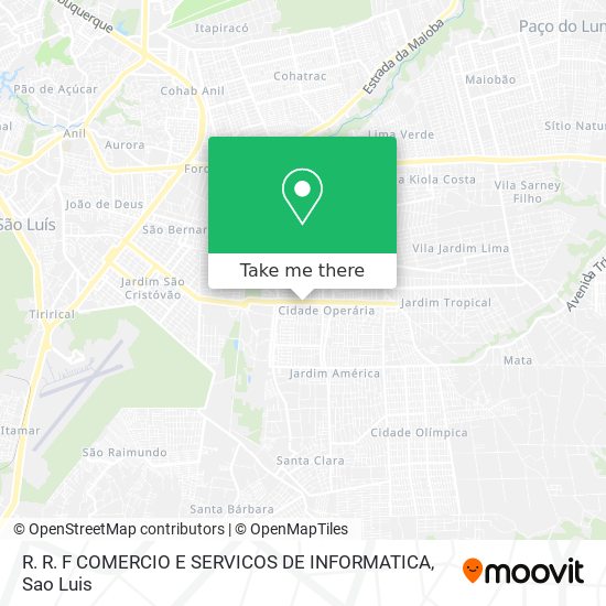 R. R. F COMERCIO E SERVICOS DE INFORMATICA map