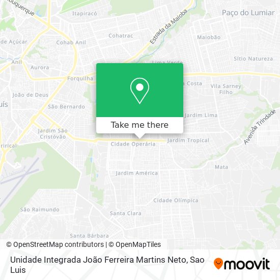 Mapa Unidade Integrada João Ferreira Martins Neto