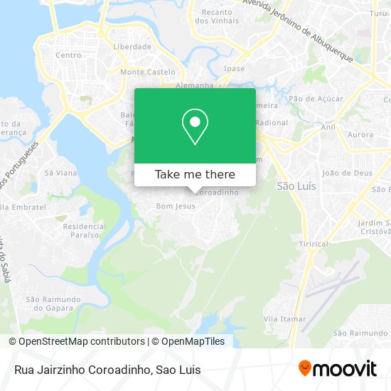 Rua Jairzinho Coroadinho map