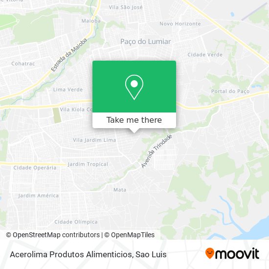 Acerolima Produtos Alimenticios map