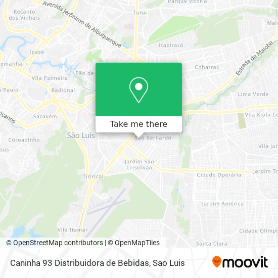 Caninha 93 Distribuidora de Bebidas map