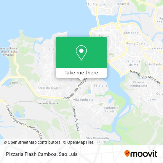 Mapa Pizzaria Flash Camboa