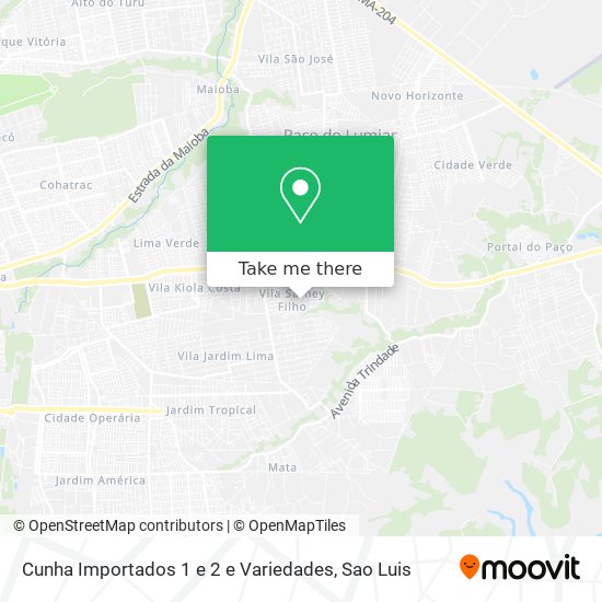 Cunha Importados 1 e 2 e Variedades map