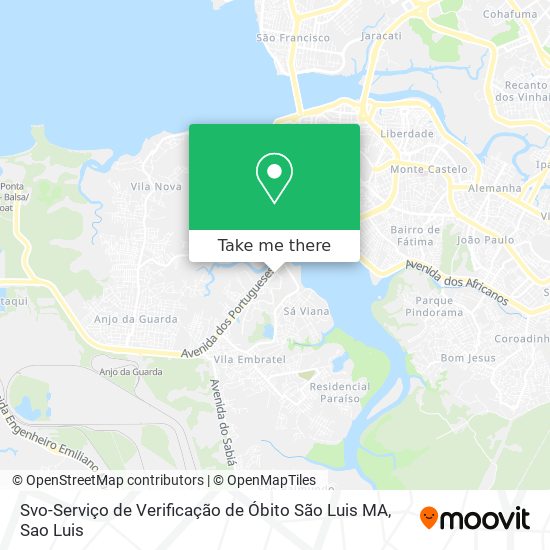 Mapa Svo-Serviço de Verificação de Óbito São Luis MA