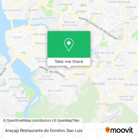 Araçajy Restaurante do Dondon map