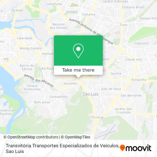 Transvitória Transportes Especializados de Veículos map