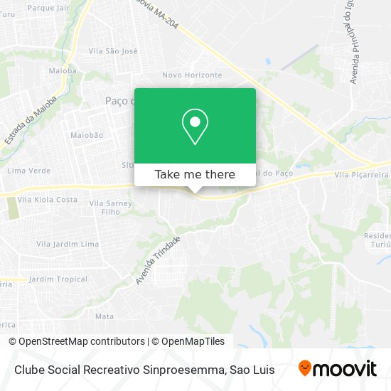 Mapa Clube Social Recreativo Sinproesemma