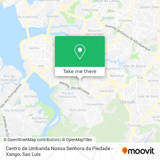 Mapa Centro de Umbanda Nossa Senhora da Piedade - Xango