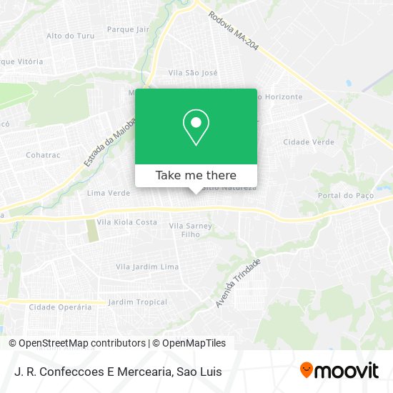 J. R. Confeccoes E Mercearia map