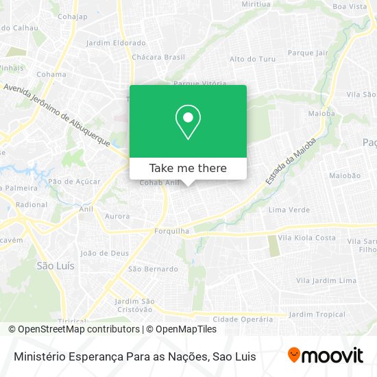 Ministério Esperança Para as Nações map